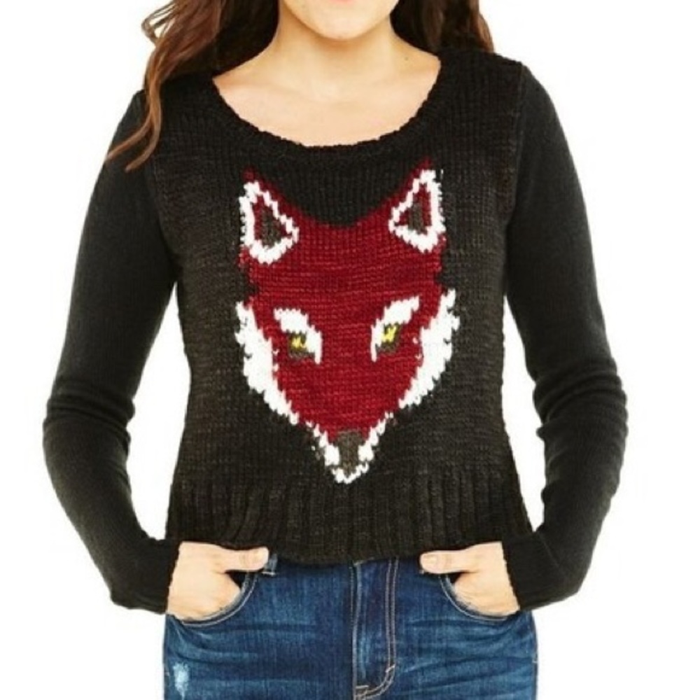 Fox Cropped Sweater